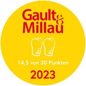 Logo von Gault Millau: 14,5 von 20 Punkten 2023